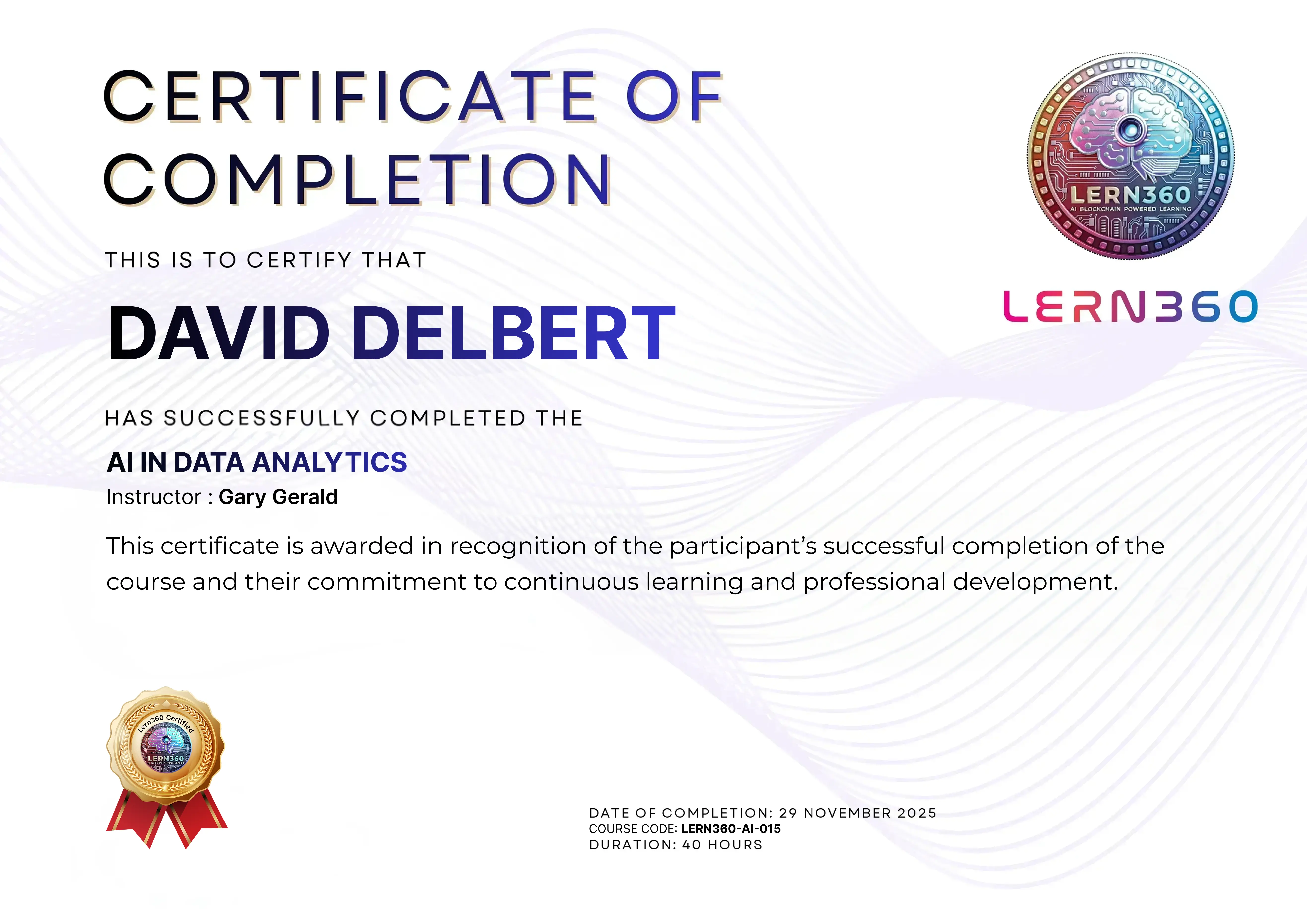 Certificate